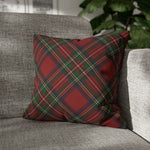 Scottish Tartan Polyester Pillow Case/Cover (Insert Not Included) 16" x 16"
