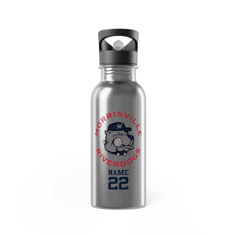 Morrisville Riverdogs Stainless Steel Water Bottle With Straw, 20oz
