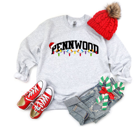 Pennwood Falcons Christmas Lights Sweatshirt