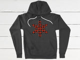 Buffalo Plaid Snowflake Hooded Sweatshirt