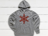 Buffalo Plaid Snowflake Hooded Sweatshirt