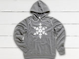 Vintage Snowflake Hooded Sweatshirt
