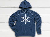 Vintage Snowflake Hooded Sweatshirt
